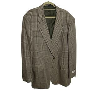 Alexander Lloyd Natural Exchange Silk Treed Blazer Big & Tall 50L Clark